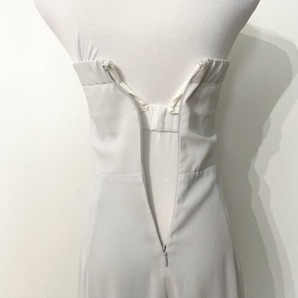 ARITZIA BABATON CLAY GREY STRAPLESS WIDE LEG JUMPSUIT - 00 - Picture 5 of 10